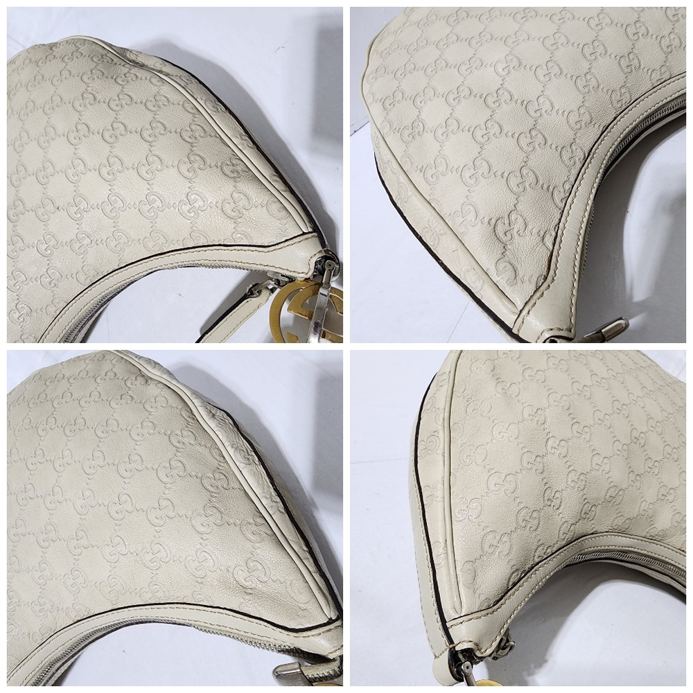 GUCCI Guccissima Medium GG Twins Hobo Bag Off White - Picture 13 of 16